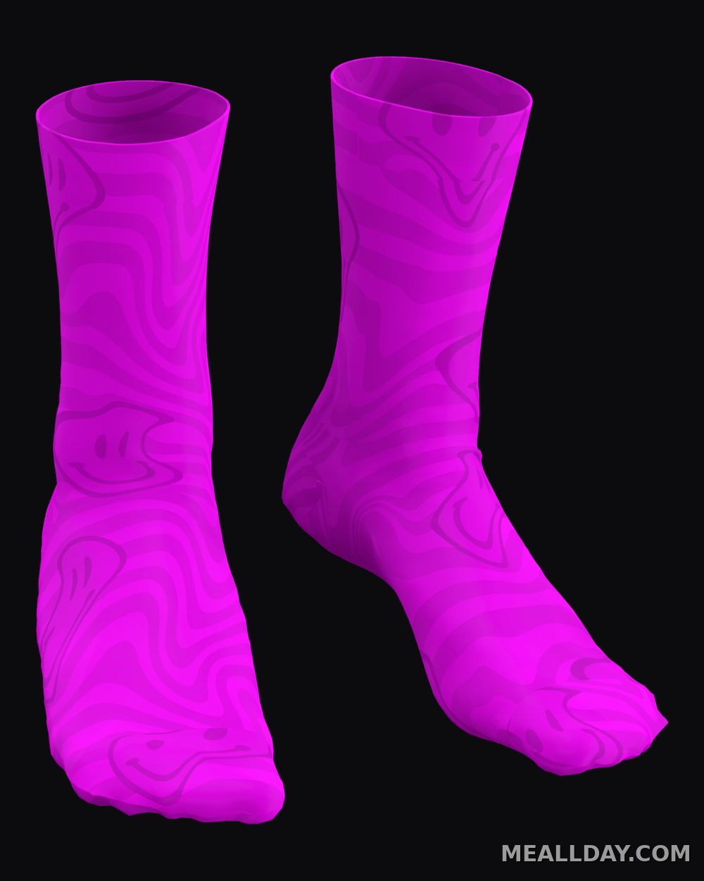 MEALLDAY Melt Socks — Neon